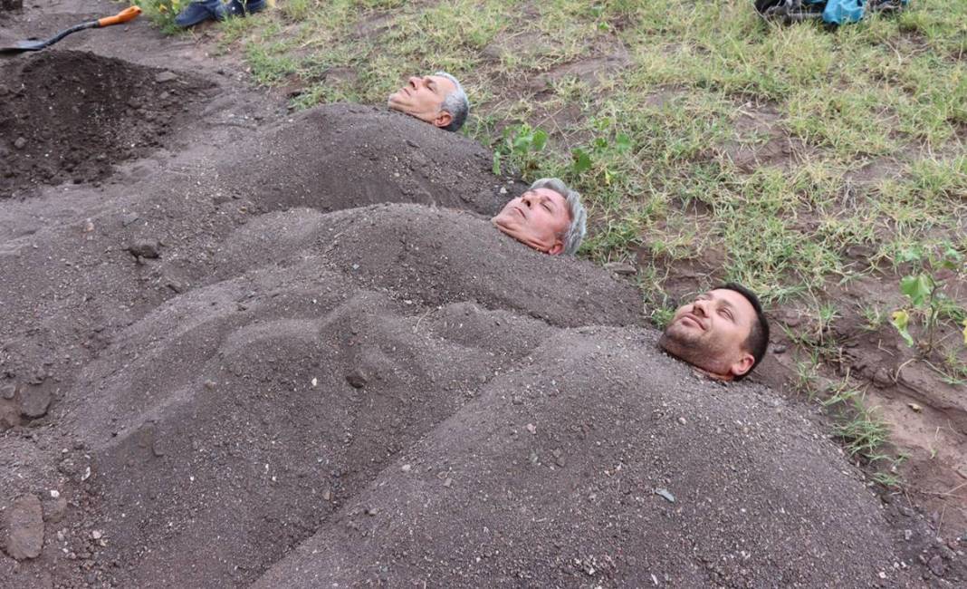 Hava sıcaklığı 30 derece olunca kendilerini gömdüler! Meğer nedeni çok başkaymış 5